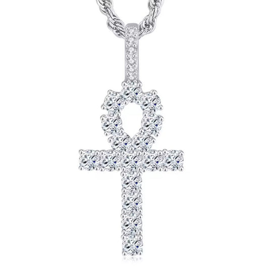 Ankh Neckalce w/ Cubic Zircons
