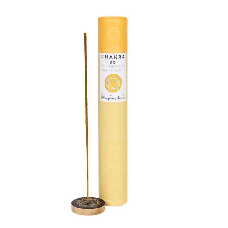 Solar Plexus Chakra Incense Sticks w/ Burner