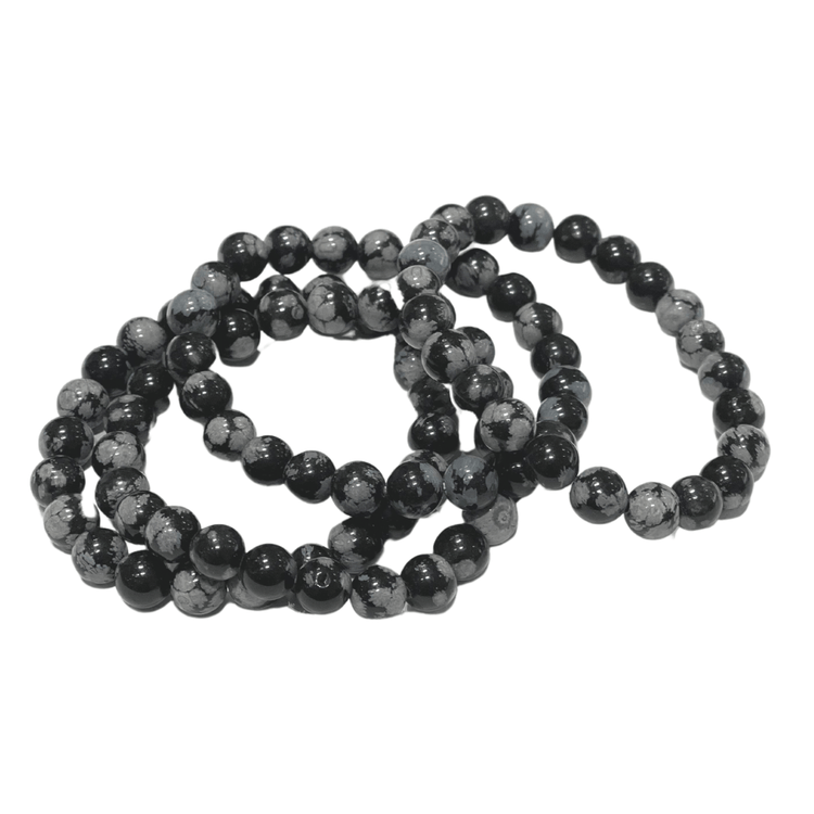 Snowflake Obsidian Crystal Bracelet - Inner Peace | Purification