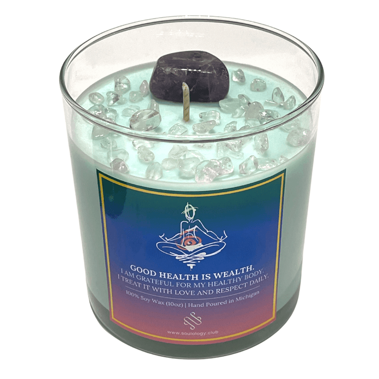 crystal manifestation candle