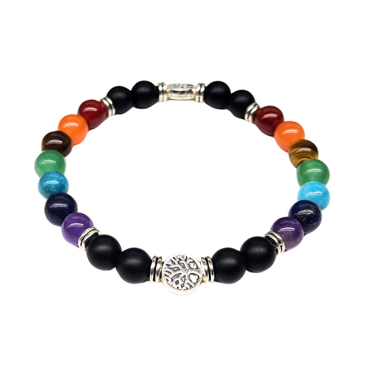 Seven Chakra / Tree of Life Crystal Bracelet - Chakra Healing / Balance