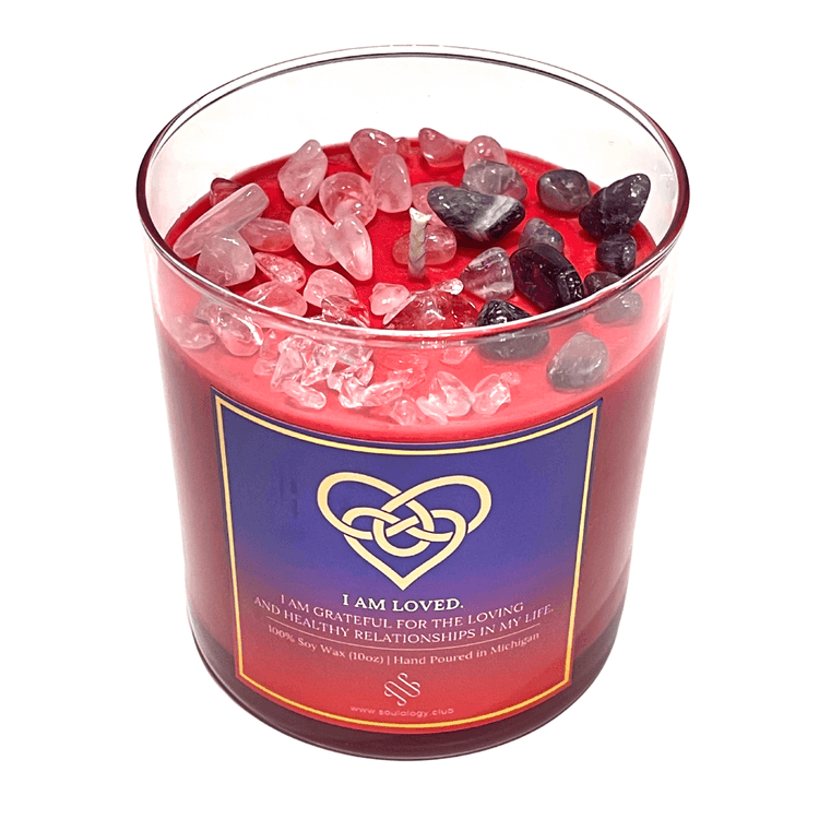 crystal manifestation candle