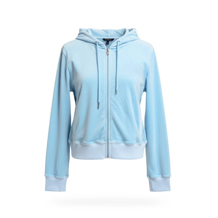 11:11 Angel Number Baby Blue Velour Set