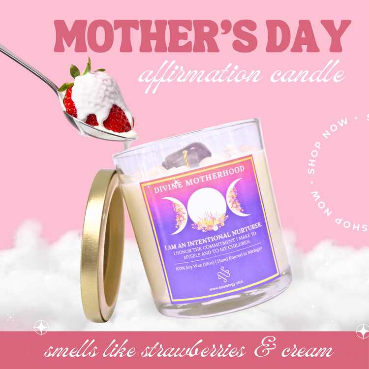 Divine Motherhood Crystal Candle - Limited Edition
