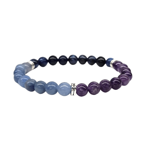 Crystal Bracelet for Kids - Blue Aventurine, Sodalite and Amethyst (Anxiety Support)