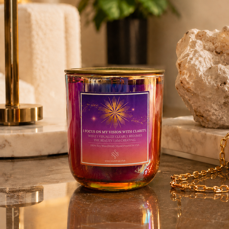 crystal candle for manifesting