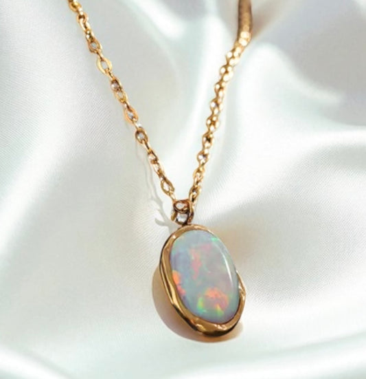 Dainty Opalite Crystal Necklace