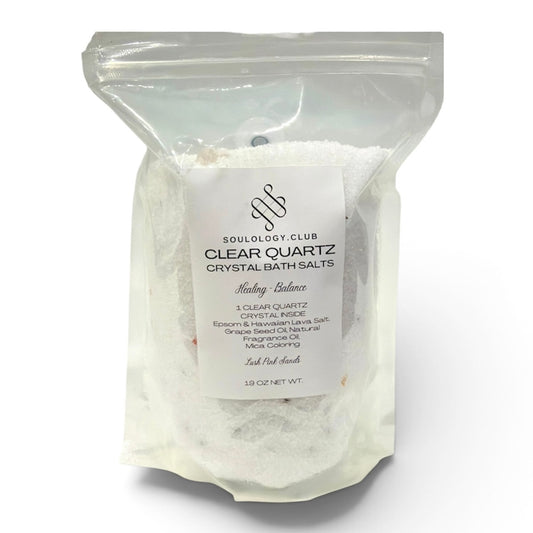 Clear Quartz Crystal-Infused Bath Salt | Healing & Amplify Intention