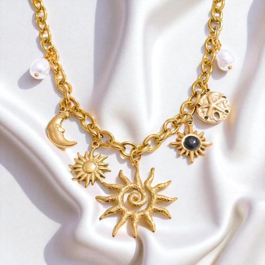 Celestial Charm Statement Necklace
