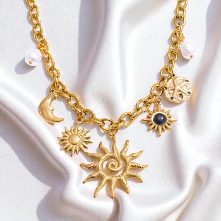 Celestial Charm Statement Necklace
