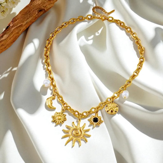 Celestial Charm Statement Necklace