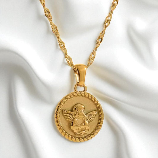 Cupid Medallion Necklace