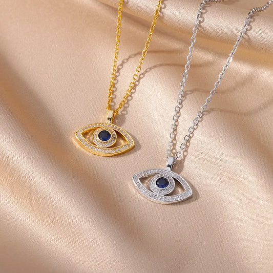 Evil Eye Cubic Zircon Protection Necklace