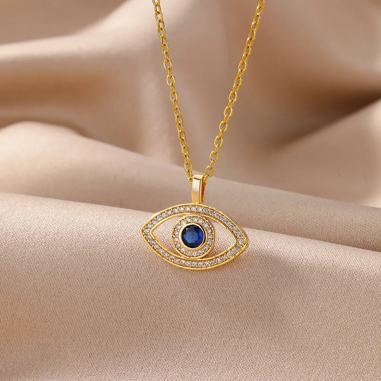 Evil Eye Cubic Zircon Protection Necklace
