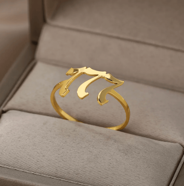 Angel Number Gold Rings