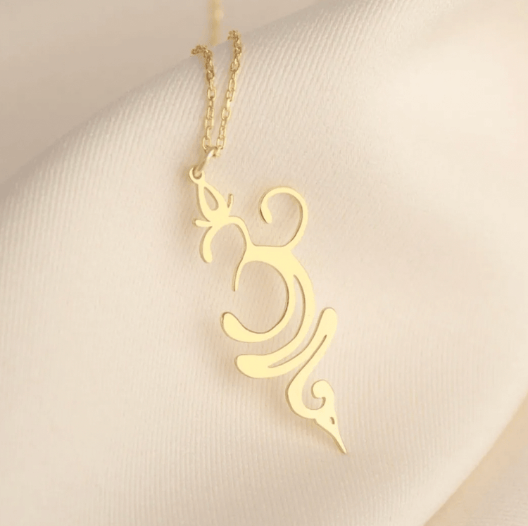 Om Unalome Symbol Necklace