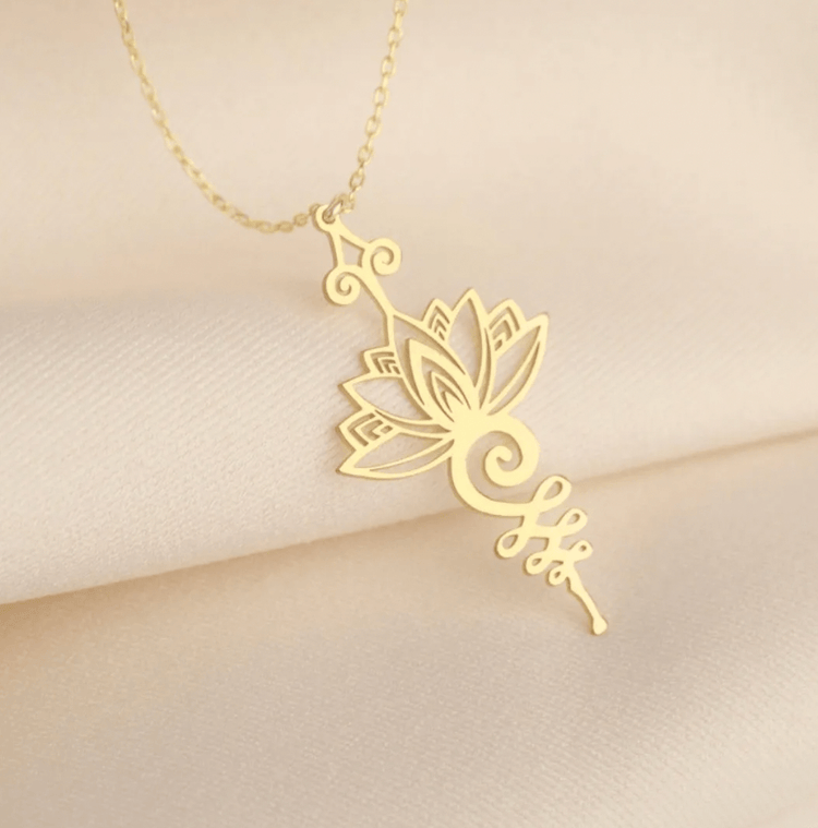 Lotus Unalome Symbol Necklace