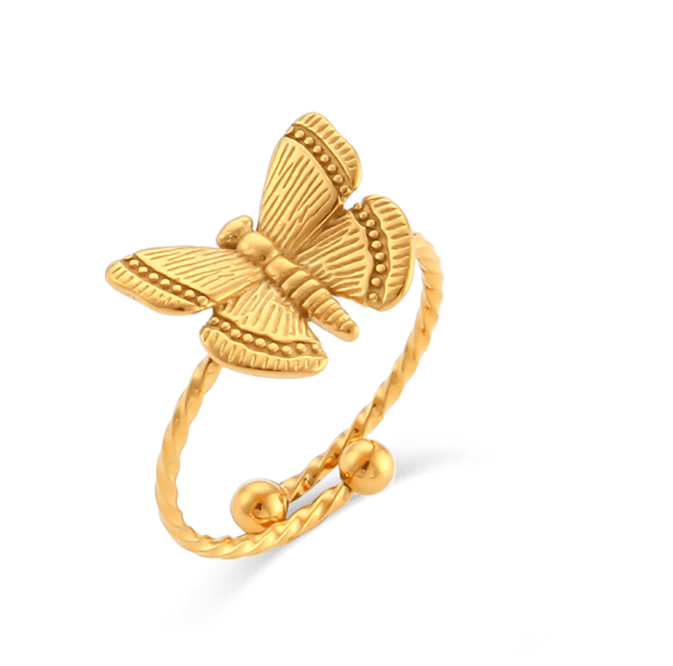 Gold Butterfly Ring - Beauty & Transformation