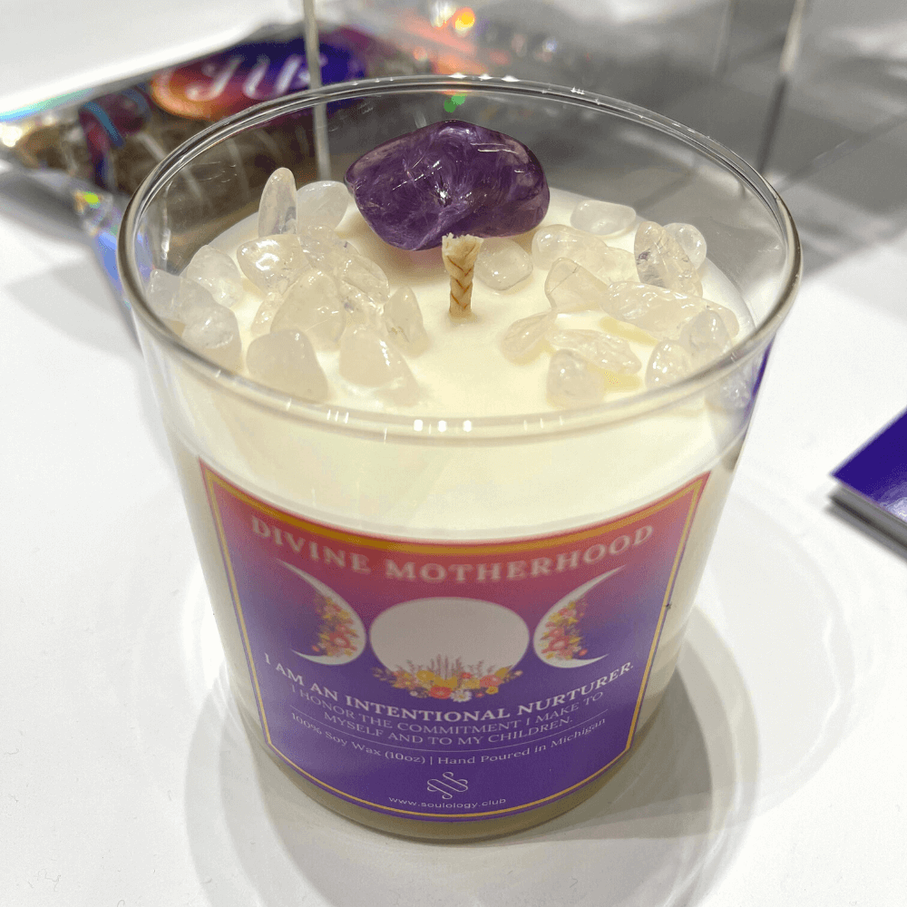 crystal manifestation candle