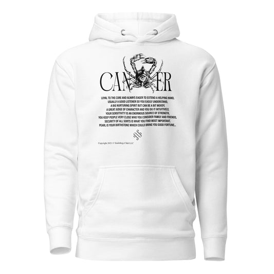 White Gemini Unisex Zodiac Poetry Hoodie