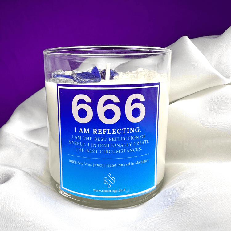 crystal manifestation candle