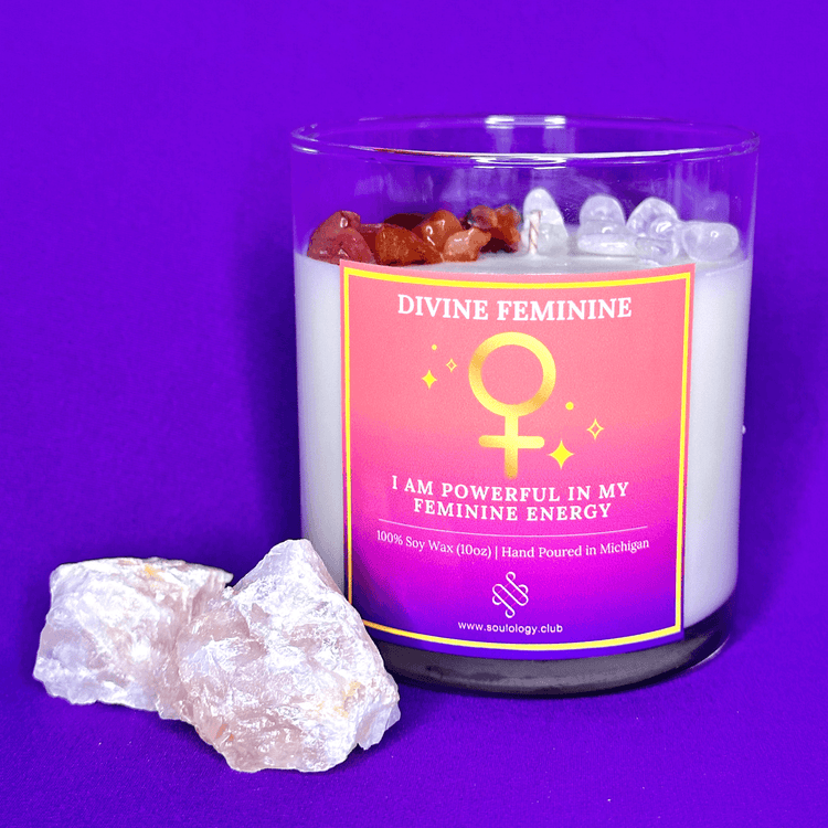 crystal manifestation candle