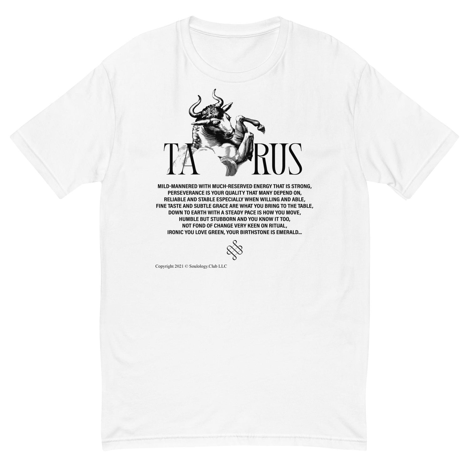 White Taurus Unisex Zodiac TShirt - Soulology.Club