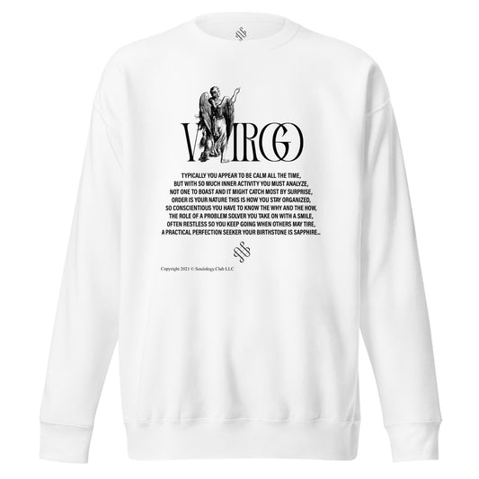 White Virgo Unisex Zodiac Sweatshirt