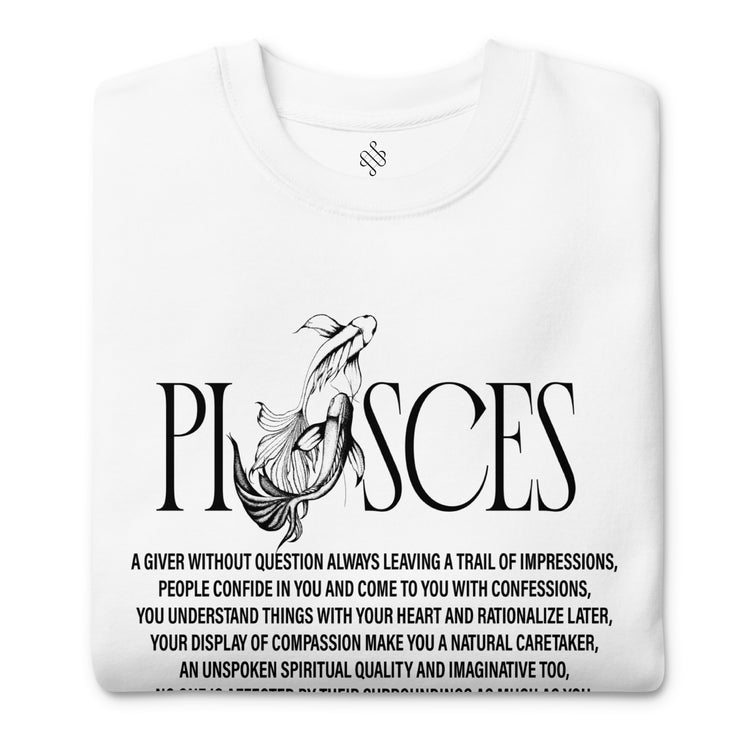 White Pisces Unisex Zodiac Sweatshirt