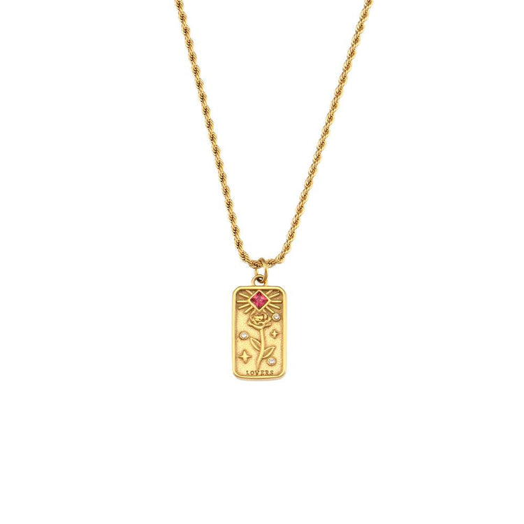 Tarot card necklace